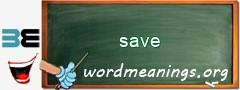 WordMeaning blackboard for save